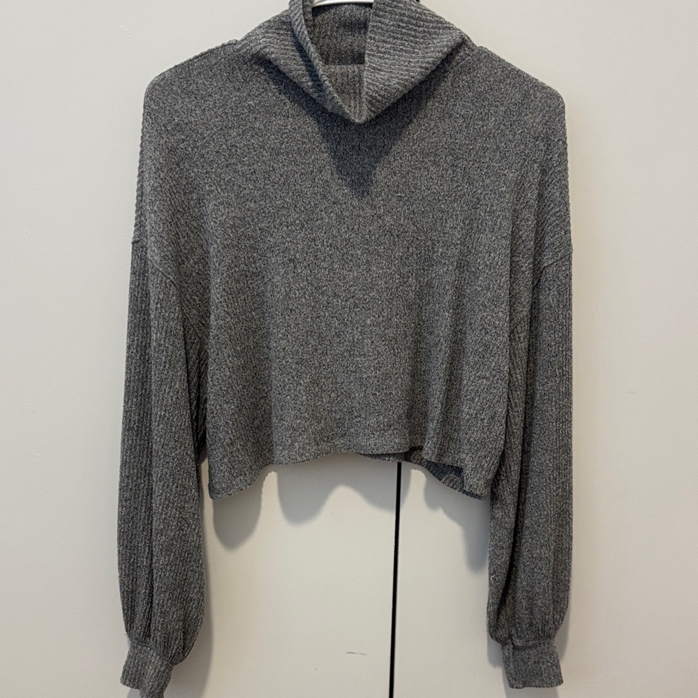 Hollister Charcoal Cowl Neck Sweater